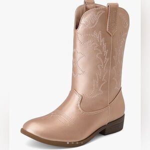 Dream Pairs Kids Boots in Metallic Rose Gold